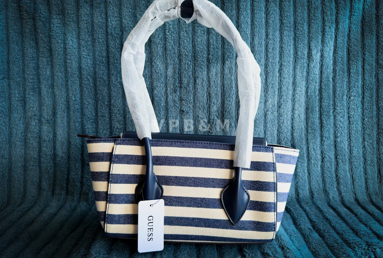 Hand Bag- Navy Lines 2